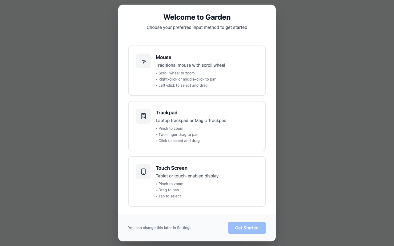 Screenshot of garden